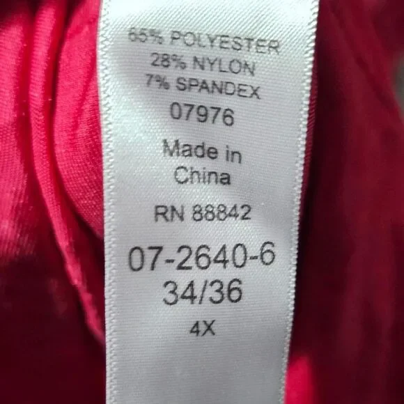 Ellos Women's Red and Pink Blouse - Picture 6 of 8